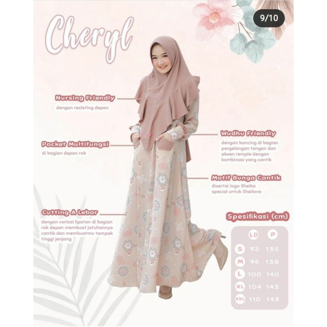 dress Gamis Sheika hijab original , dress Kinka, cheryl size S, grade B, BARU murah