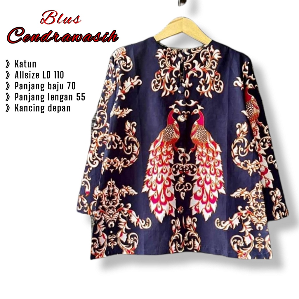 Blus cendrawasih batik solo atasan kerja blus wanita