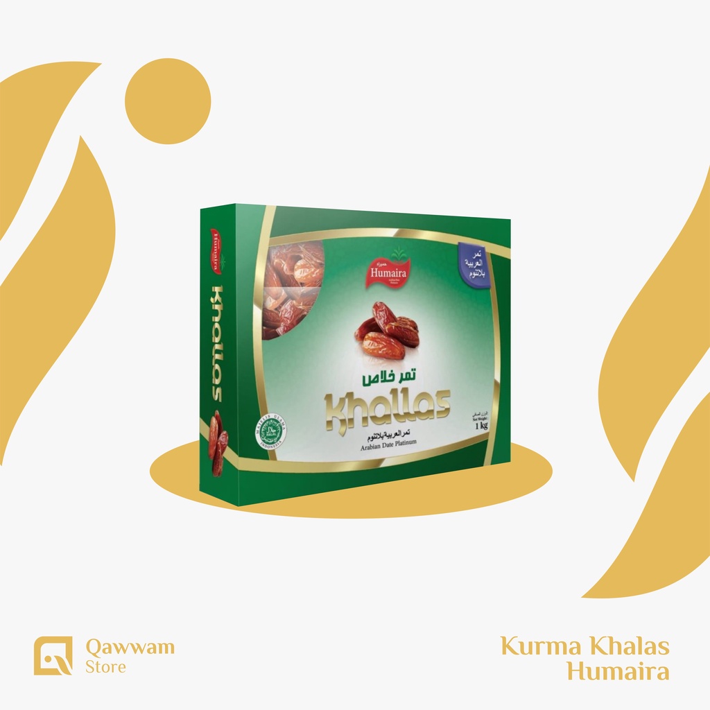 

HUMAIRA Kurma Khalas Arabian Dates Platinum Kemasan 1kg