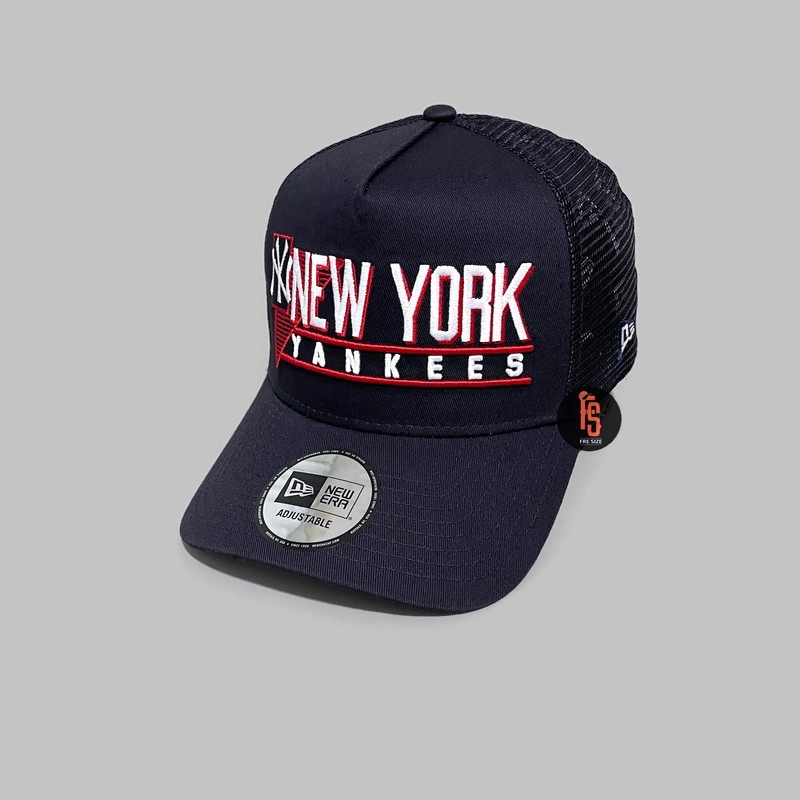 TOPI NEW ERA ORIGINAL TRUCKER WORDMARK NEW YORK YANKEES NAVY