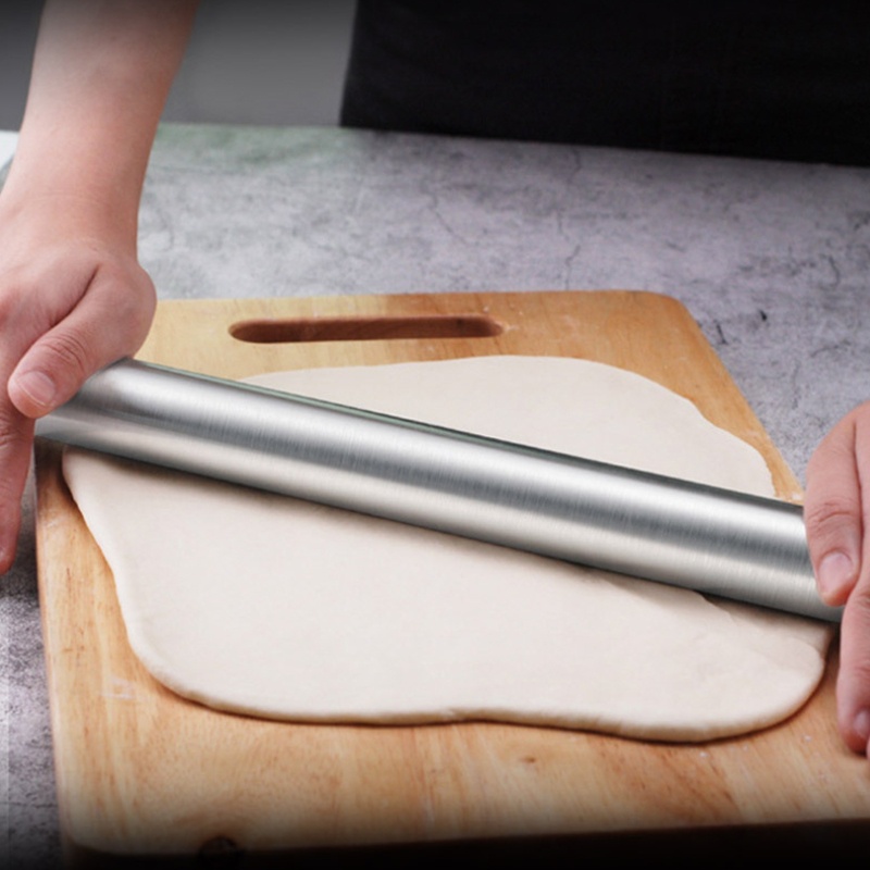 Rolling Pin Bahan Stainless Steel Untuk Membuat Adonan Pastry