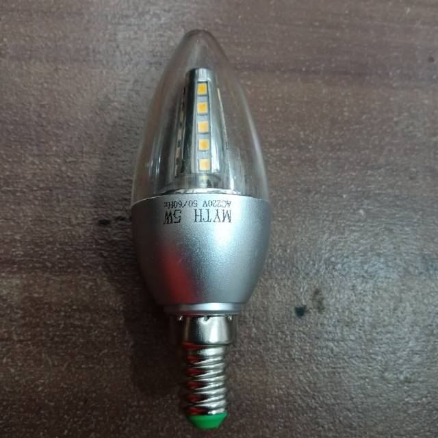 Lampu Kristal LED E14 Drat kecil 5 Watt Putih & Kuning