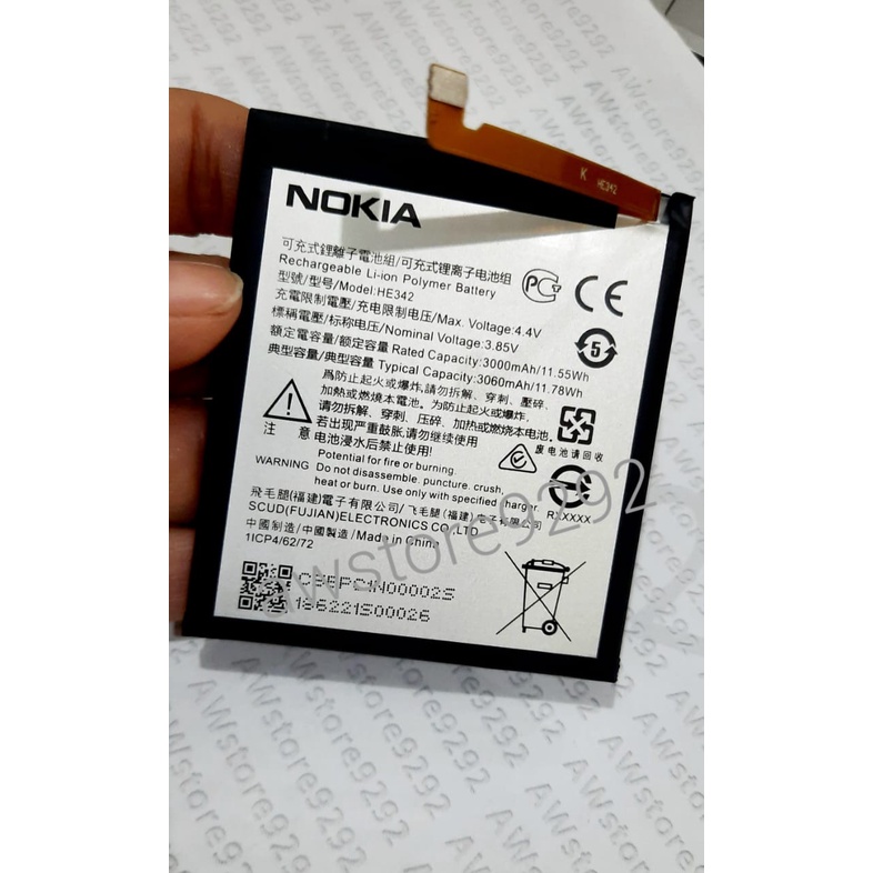 Battery Batre Baterai  NOKIA 6.1 Plus X6 TA-1116 HE342 TA-1099 TA-1103 TA-1083 / 6.1+ TA1116