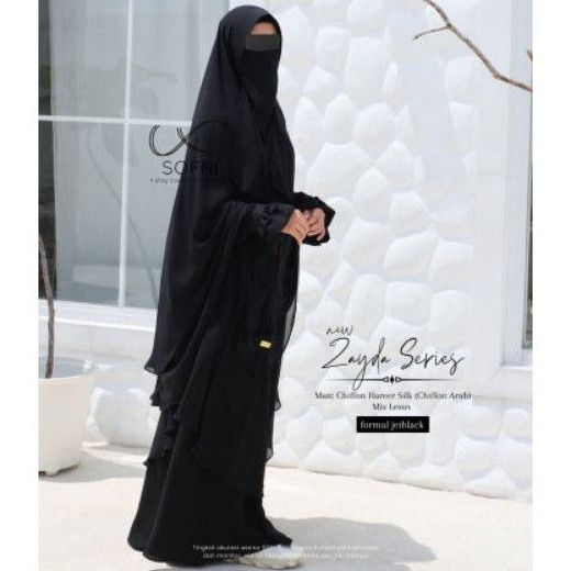 Abaya set New Zayda by Sofni/gamis new Zayda chiffon lexus/set abaya New Zayda/abaya set khimar