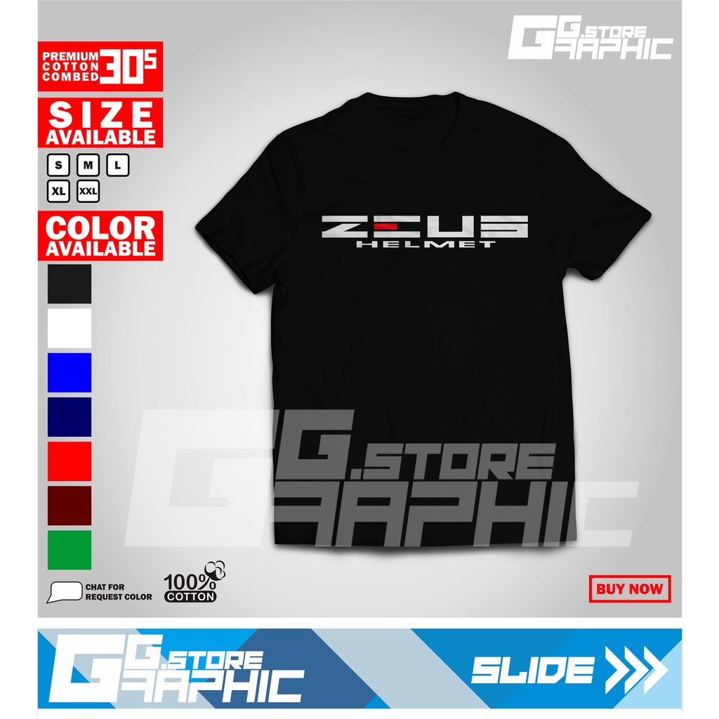 Kaos ZEUS HELMET Murah Berkualitas