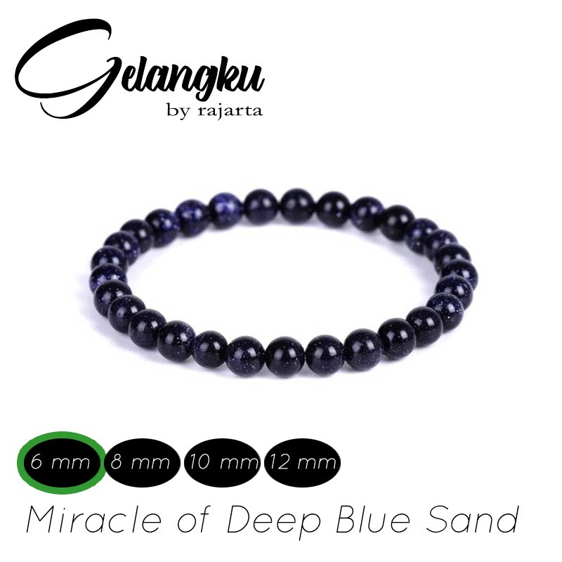 Gelangku Miracle Of Deep Blue Sandstone Full Beads