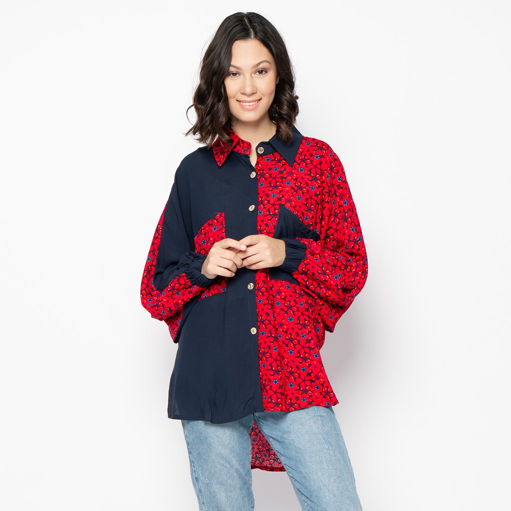 Batwing Floral Blouse