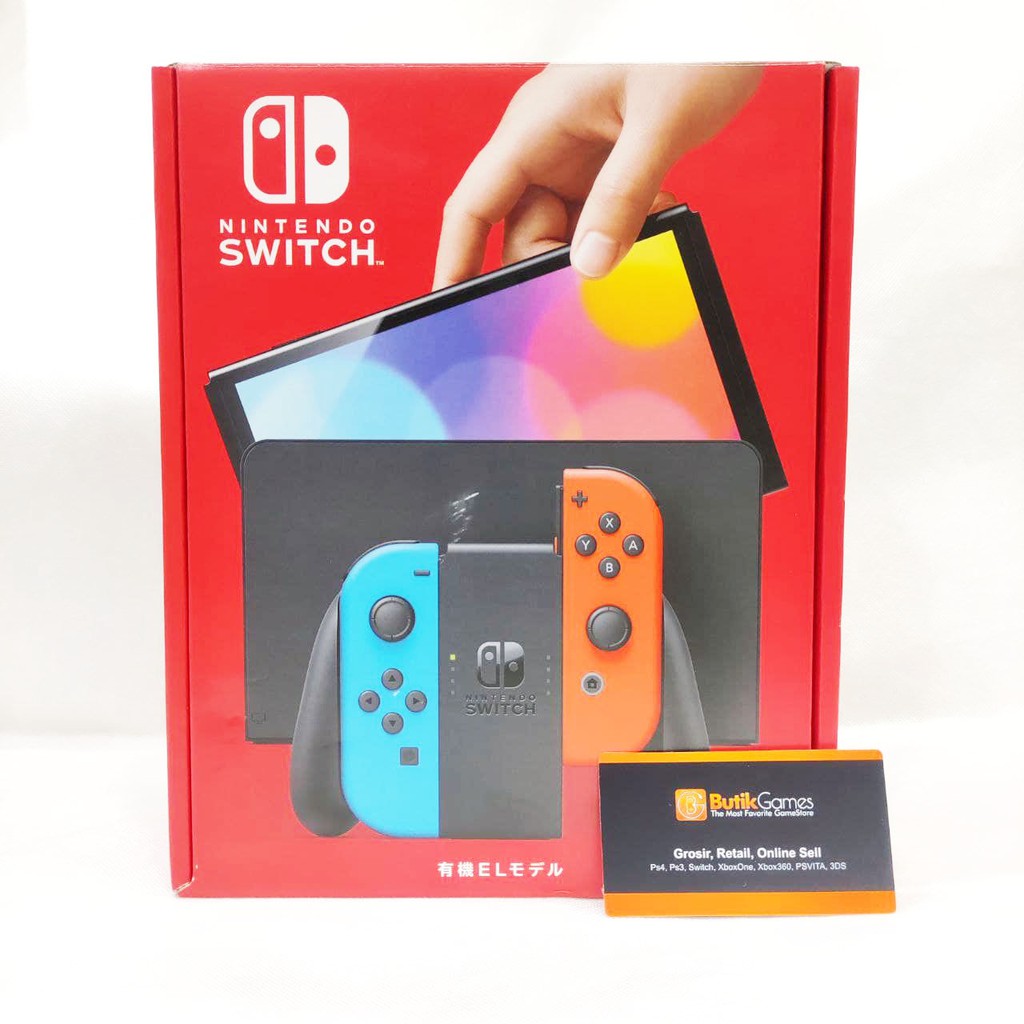 Nintendo Switch OLED Console Neon Red Blue