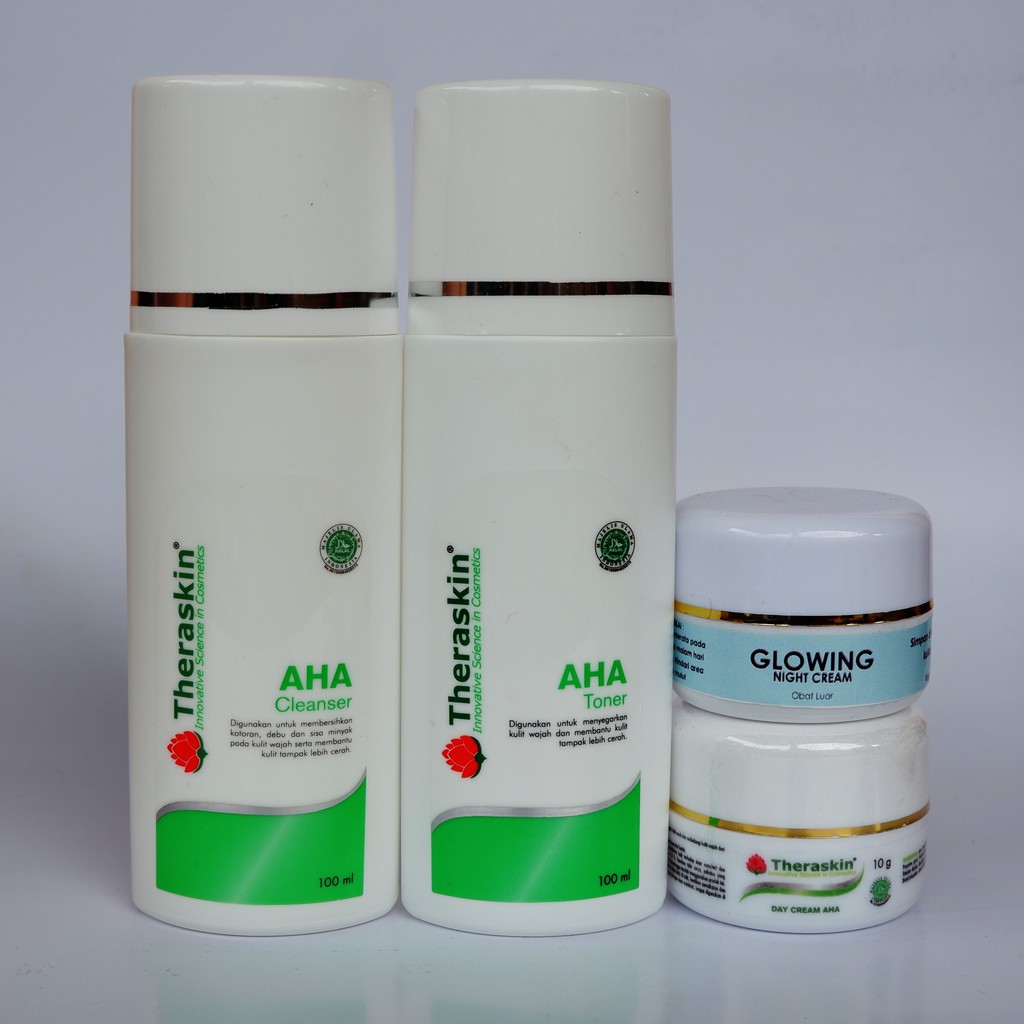 PAKET GLOW WHITE / GLOWING AHA / GLOWING FLEK THERASKIN