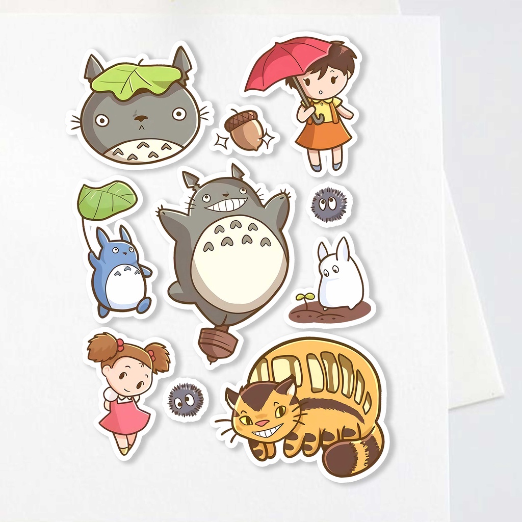 

Sticker Ghibli My Neighbor Totoro Aesthetic Stiker Waterproof (10pcs)