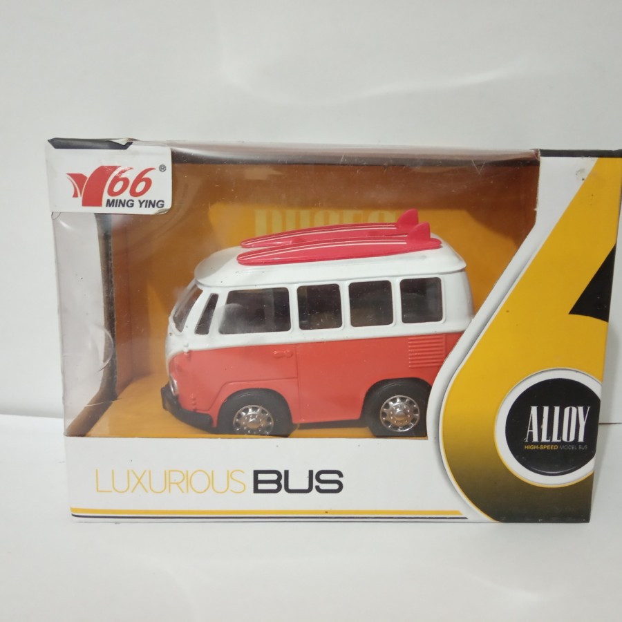 Diecast minibus VW Combi luxurious bus mobil lucu mainan anak harga murah