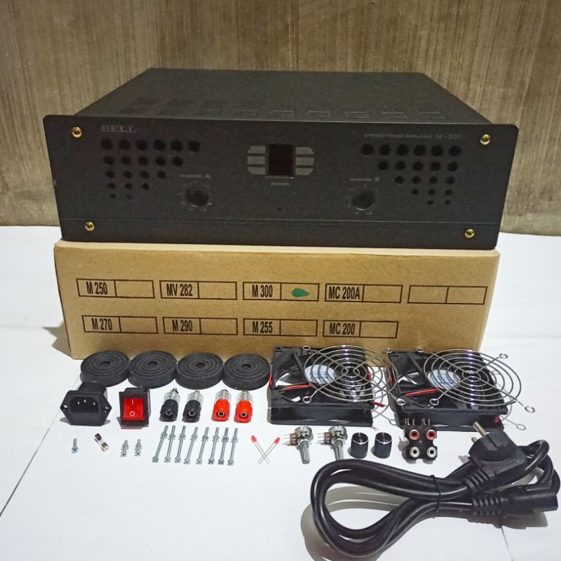 Box Power Amplifier BELL M300 Full Ascesories Siap Rakit