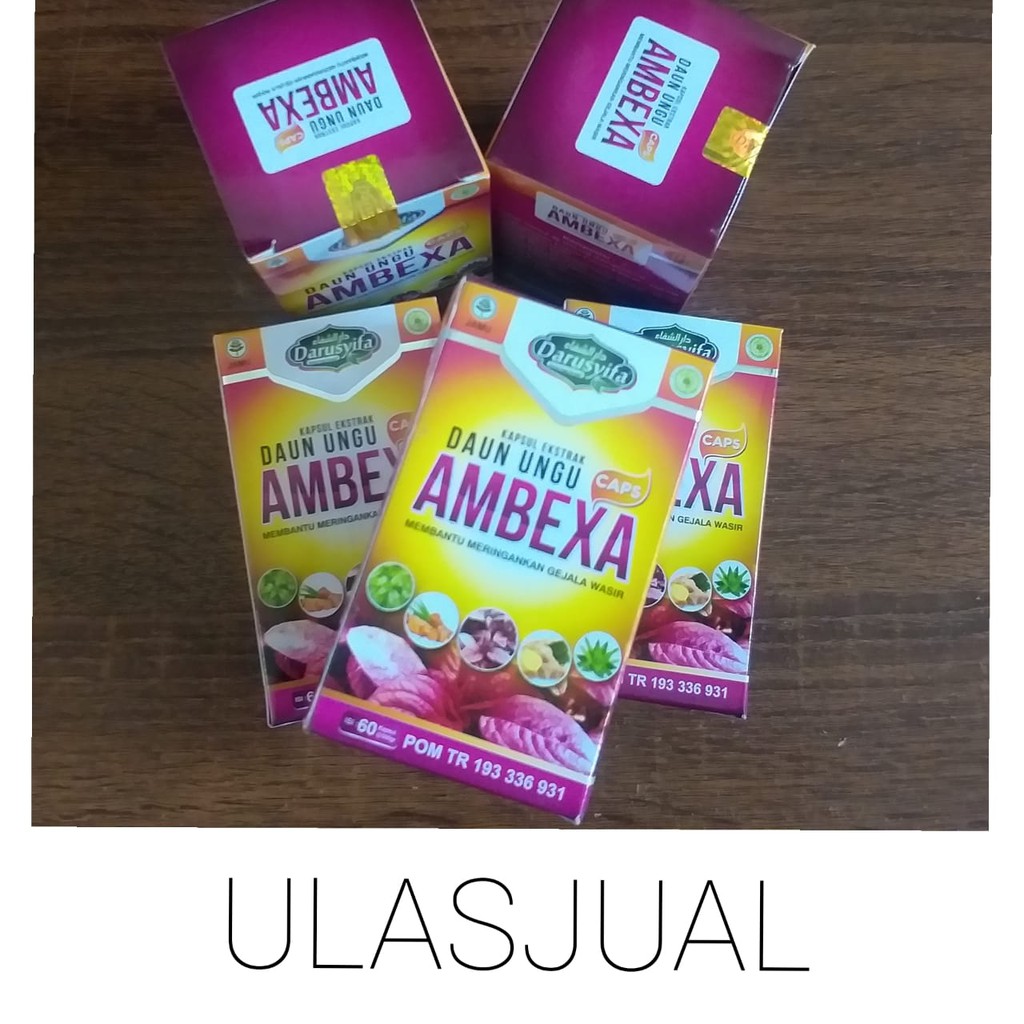 AMBEXA KAPSUL / KAPSUL EKSTRAK DAUN UNGU AMBEXA / TERLARIS / REAL PICT