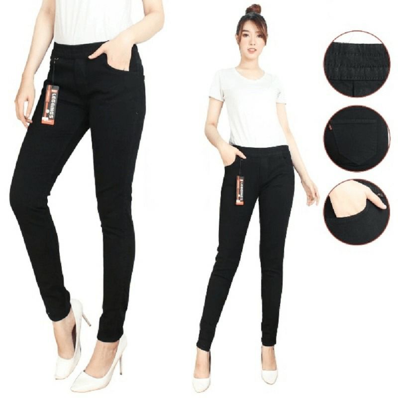 Promo Murah Jegging Jeans Pinggang Karet Bigsale Ukuran Jumbo Celana Murah Berkualitas 27 sampai 38