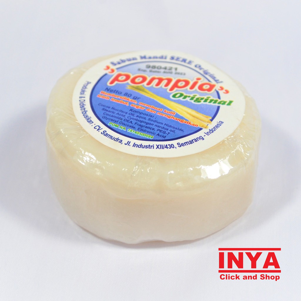 POMPIA LEMONGRASS SOAP ORIGINAL 80gr - Sabun Mandi Sere Asli