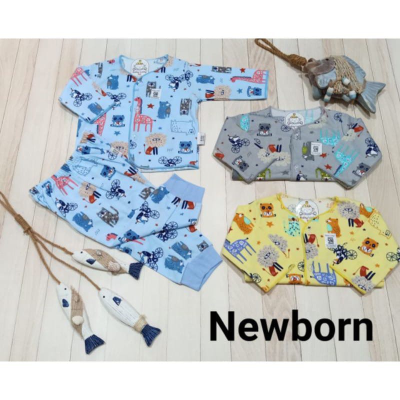 SETELAN BAJU PANJANG BABY LUCKY NEW BORN + SARUNG TANGAN N KAKI // SYB S1