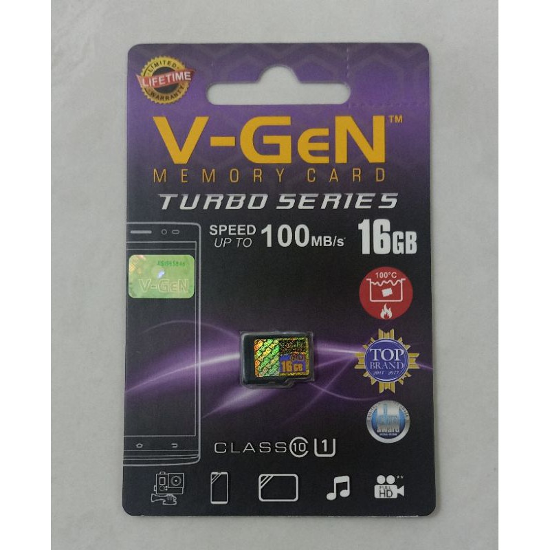 Micro sd V-GEN  class 10 Turbo 16GB, 32GB, 64GB, 128GB memory card/ kartu Memory garansi resmi