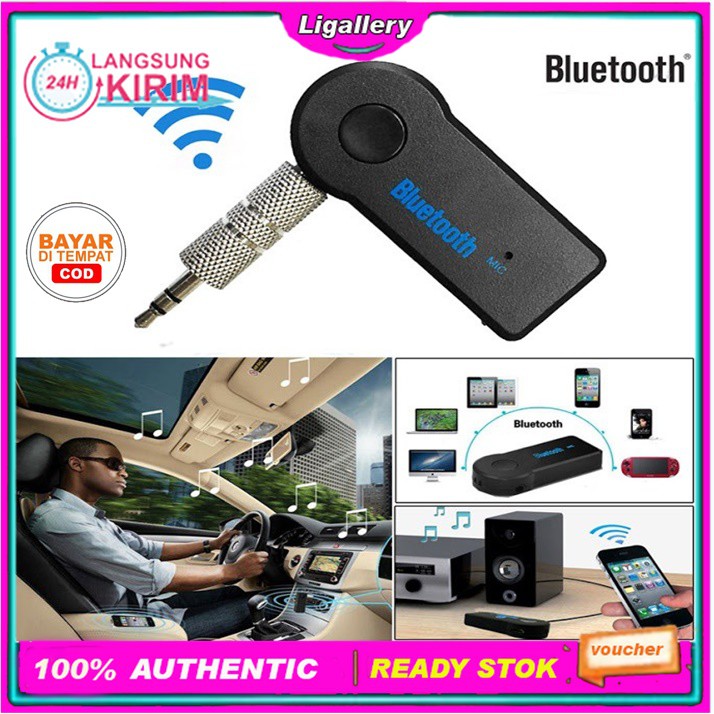 [BISA COD] Bluetooth Receiver Music Home Car Speaker Audio Car Bluetooth Handphone Mobil