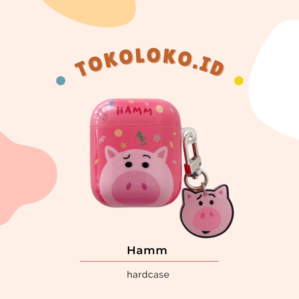[READY STOCK] Case Airpods Gen 1/2 Hamm Toy Story / Airpods Case / Hardcase Airpods kartun / Airpods