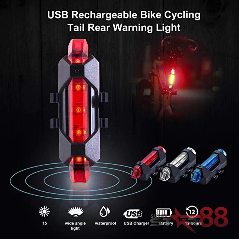  Lampu  Led Malam Sepeda  Rechargeable Usb Lampu  Sepeda  