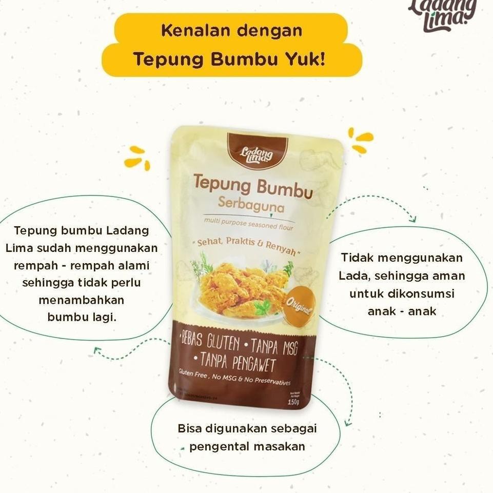 

#COD# Ladang Lima - Tepung Bumbu - 150 gr - Tanpa MSG - Bebas Gluten - Jagapati