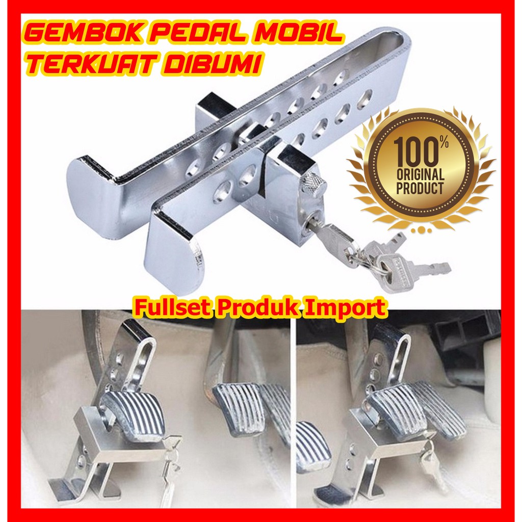 Anti Maling Kunci Gembok Pedal Gas Mobil Heavy Metal Universal Car Safe Pedal Pad Lock