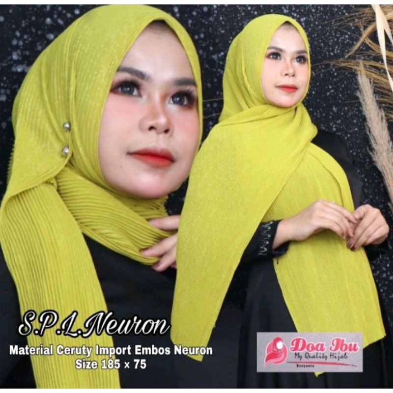 SailaHijab, PLISKET LIDI DOI BAHAN CERUTY IMPORT NEURON