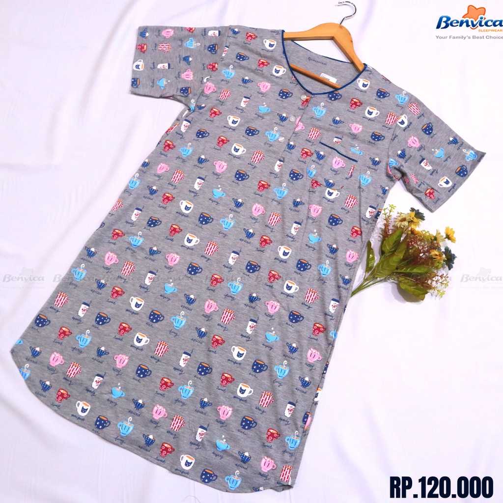 BAJU TIDUR DASTER KANCING GINA SECRET