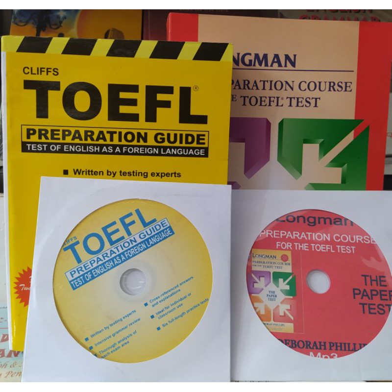 Paket 2 Buku TOEFL Longman dan cliffs +CD