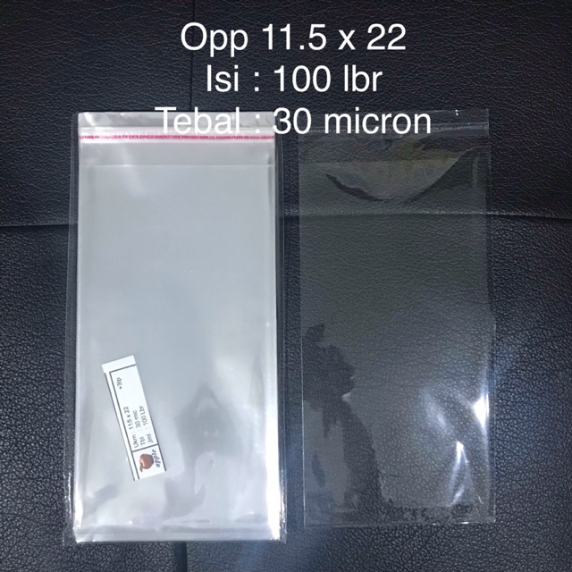 

Plastik opp lem tebal 03 11.5x22 11,5 x 22 seal 100 lembar pcs kaca 30 micron undangan bening murah