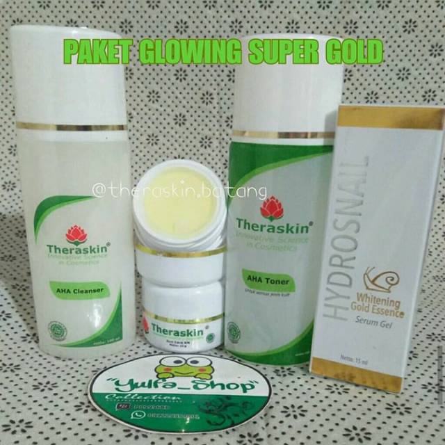 Theraskin Paket Glowing Super Gold Krim Glowing Cream Glowing Skincare Theraskin Skincare Shopee Indonesia