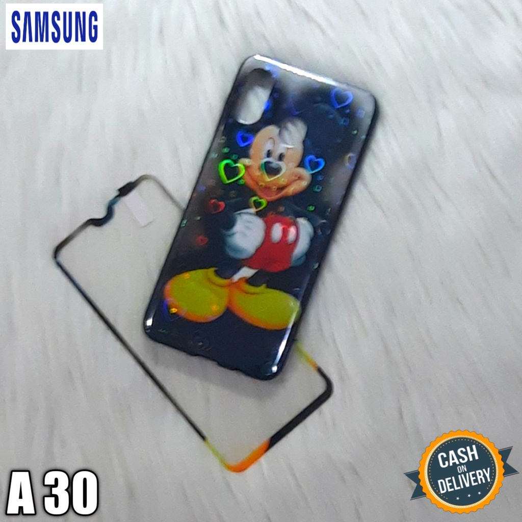 Casing Samsung A30 Softcase Jelly Glossy + Temper Glass