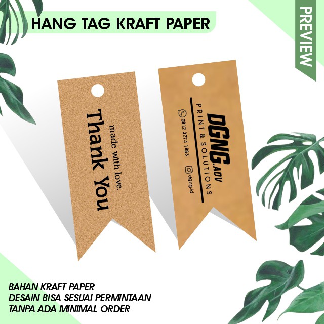 

HANG TAG PRICE TAG KRAFT PAPER THANK YOU CARD CUSTOM DESAIN SESUKAMU!!