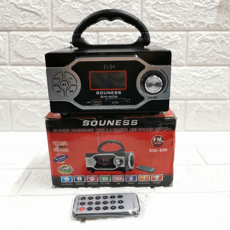 [SUSE] SOUNESS SNI 606 RADIO FM USB SD CARD PORTABLE MINI SPEAKER KECIL
