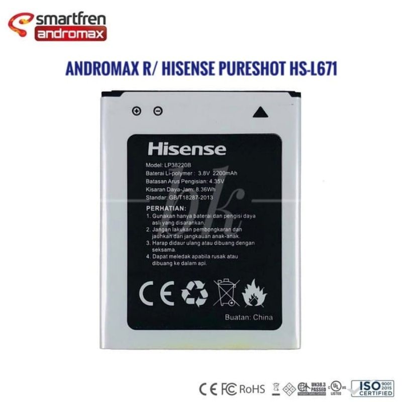 Baterai Batre Batere Smartfren Andromax R 4G LTE LP38220B Pureshot HS-L671