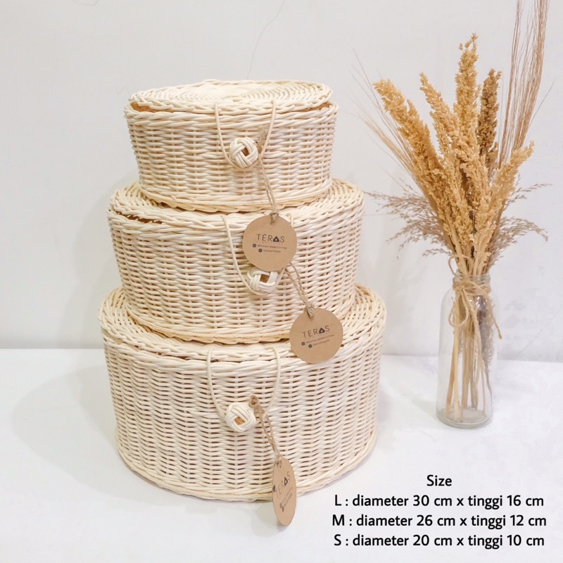 Box rotan bulat / box hampers / keranjang hampers