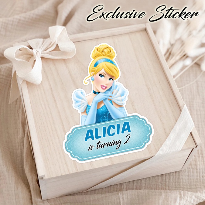

50 STIKER / STICKER PRINCESS 2-3 UTK BAG / BENTO / SOUVENIR ULTAH ULANG TAHUN