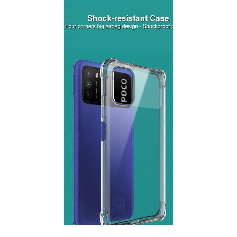 Soft Case Silikon Redmi 9T + Poco M3 + Pro / Redmi Note 10 5G Bening Transparant Airbag Anti Crack