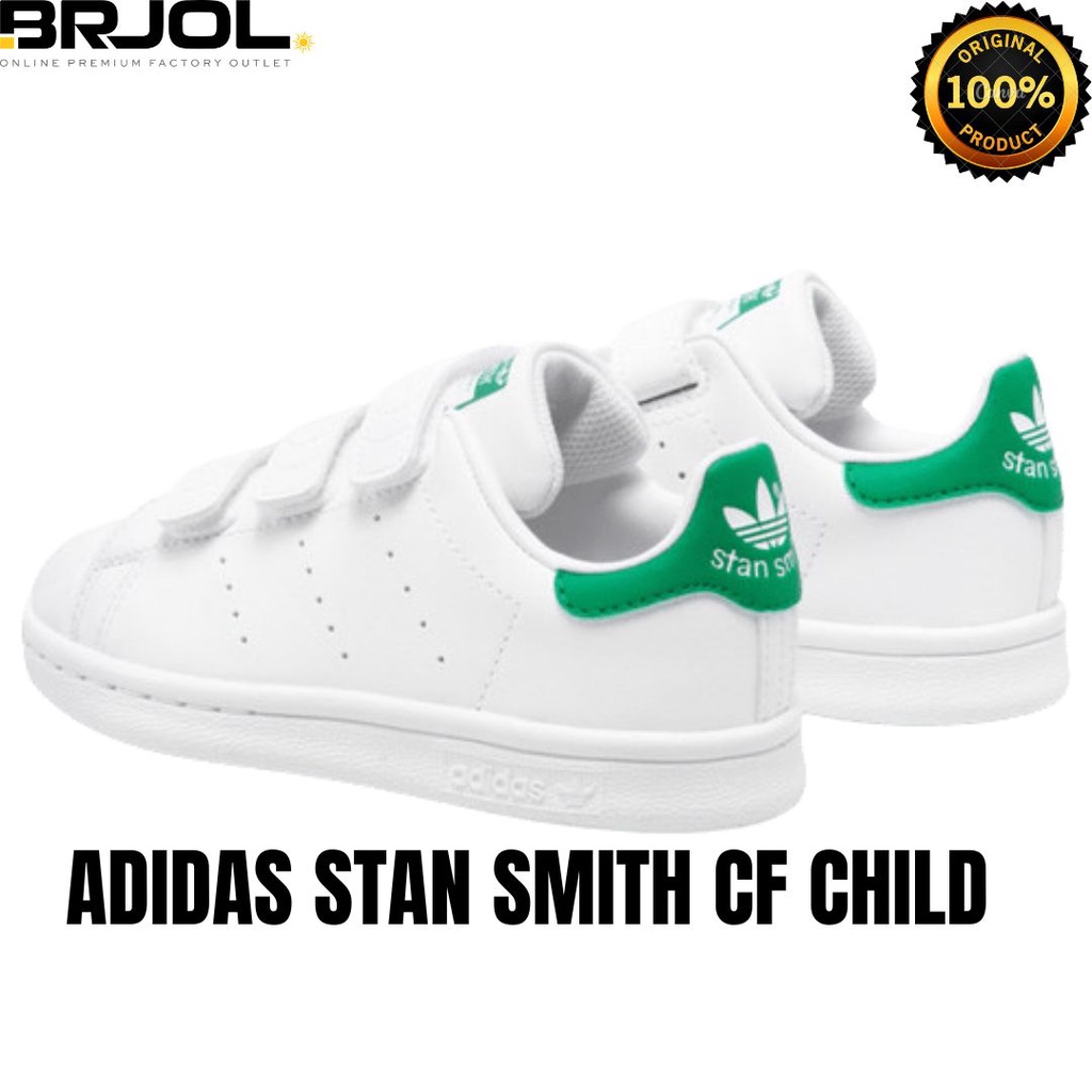 SEPATU SNEAKER ANAK ORIGINAL ADIDAS STAN SMITH CF CHILD FX7534 KIDS FOOTWEAR