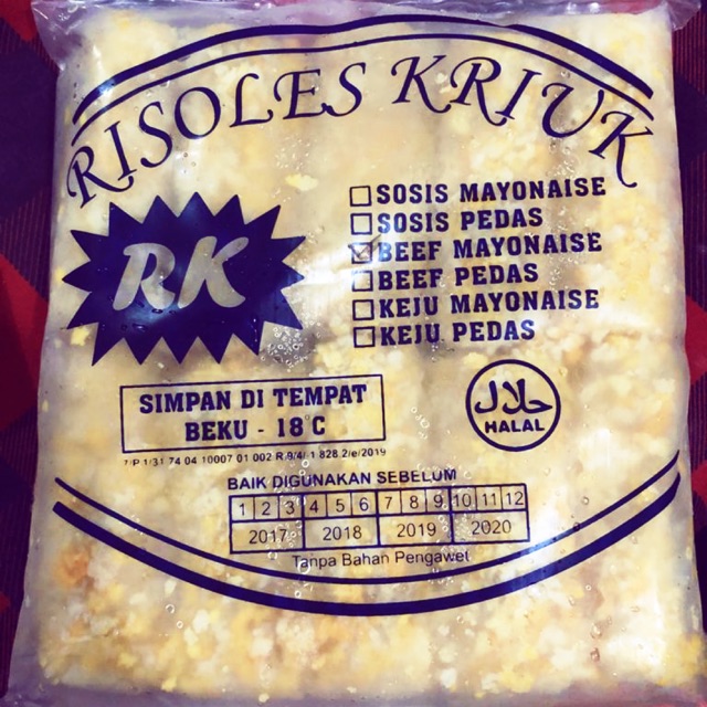 

Risoles kriuk, Frozen Food, Enak, Halal, Risol Mayo, Risol Beef/sosis pedas