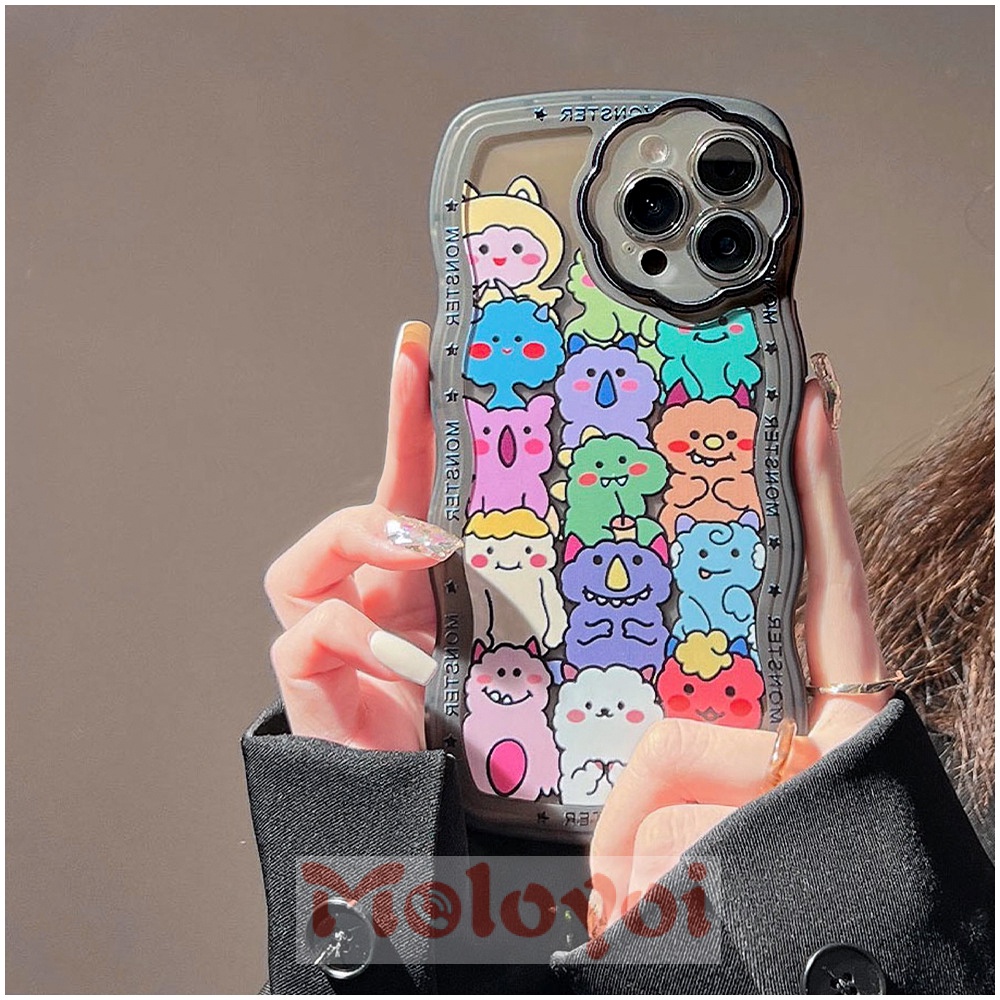 Soft Case Motif Kartun Monster Kecil Untuk IPhone 13 11 12 Pro MAX XR 7 8 Plus 6 6s Plus XS MAX X SE 2020