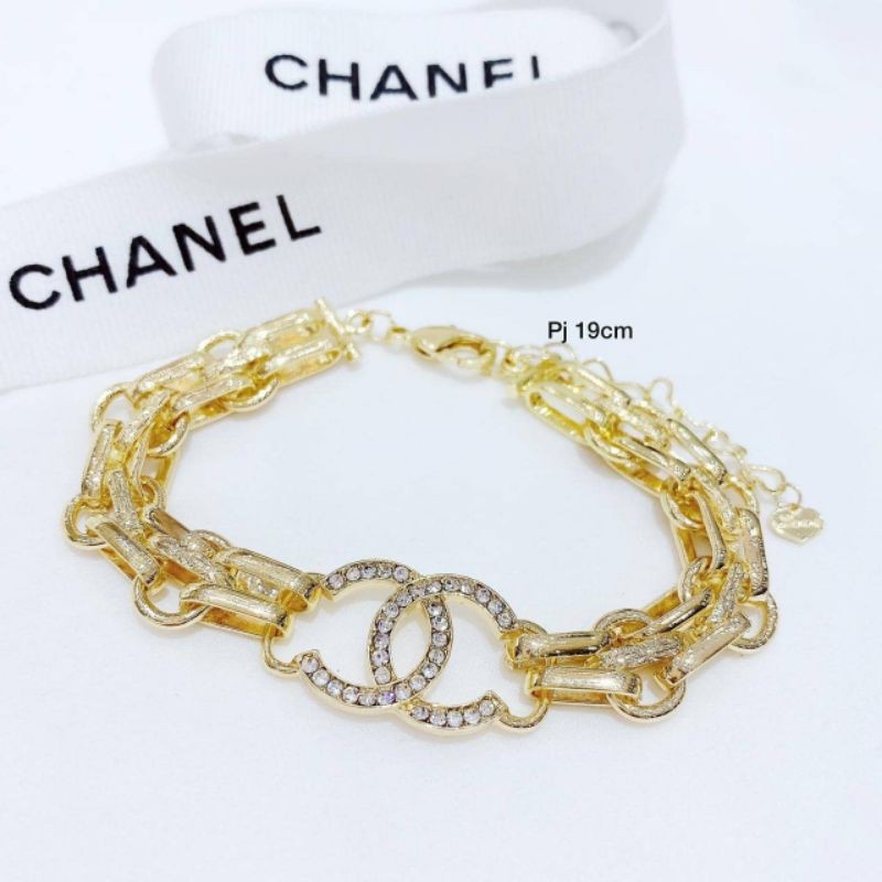 Gelang Silver925 Perak Mata kilau rantai gold Premium Quality Anti karat anti alergi G990