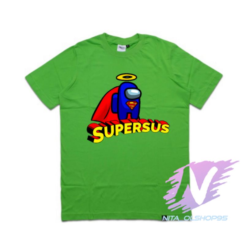 kaos anak supersus superman kaos among us