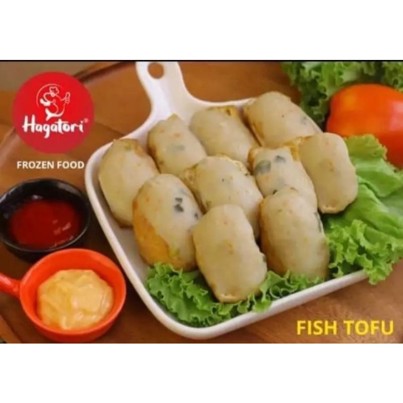 hagatori tahu isi daging ikan tengiri giling isi 10 per box, wajib gojek/grab