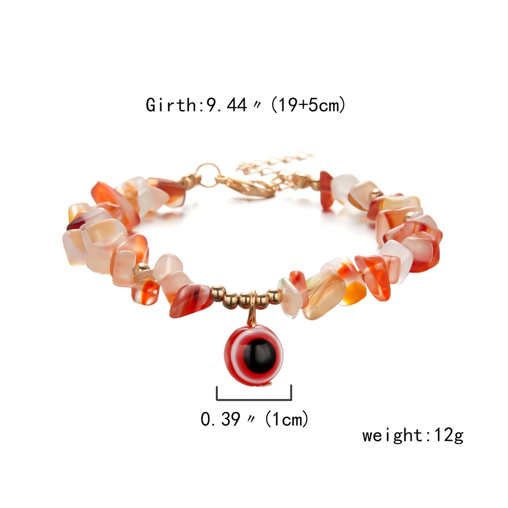 Gelang Tangan Wanita Desain Manik Mata Iblis Simple Kait Lobster