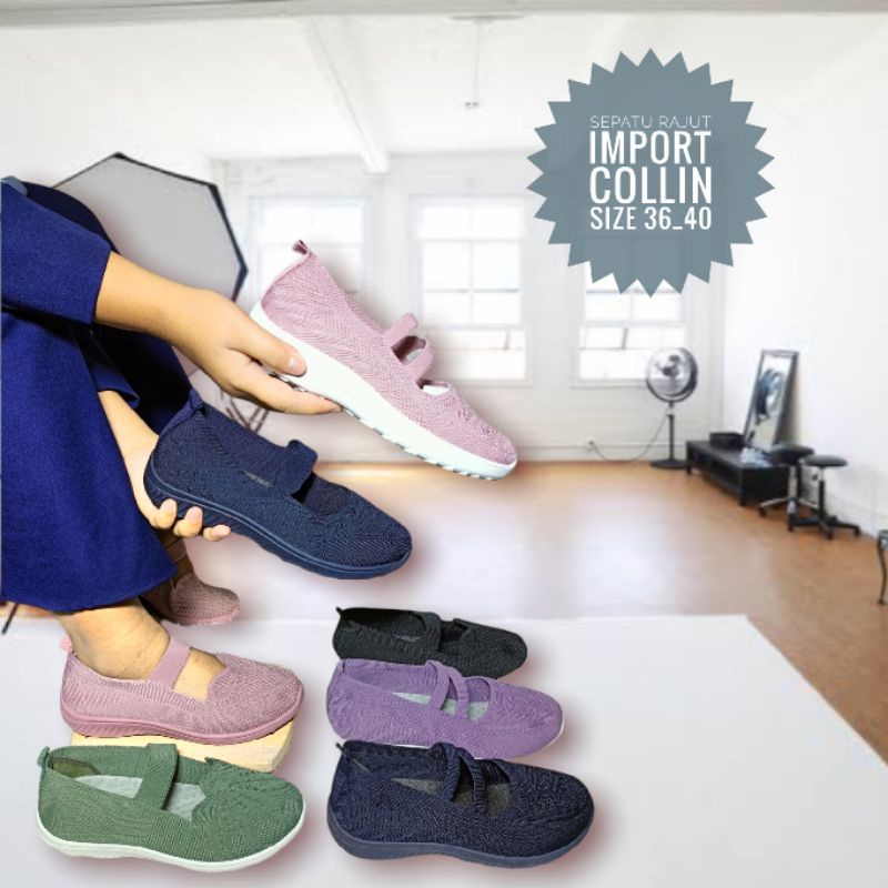 sepatu rajut collin import original 2022