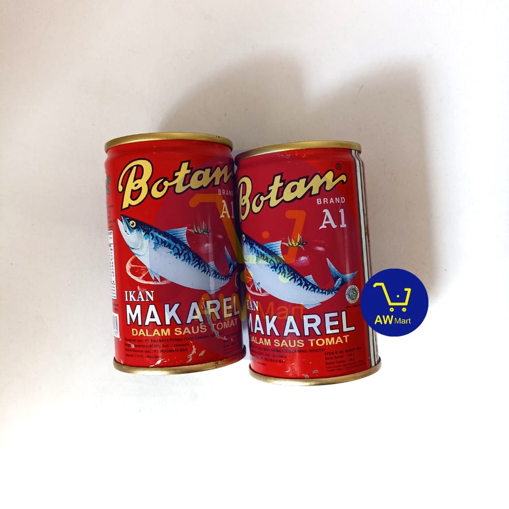 BOTAN MAKAREL KALENG TOMAT 155GR - MAKAREL BOTAN KECIL 155 GRAM