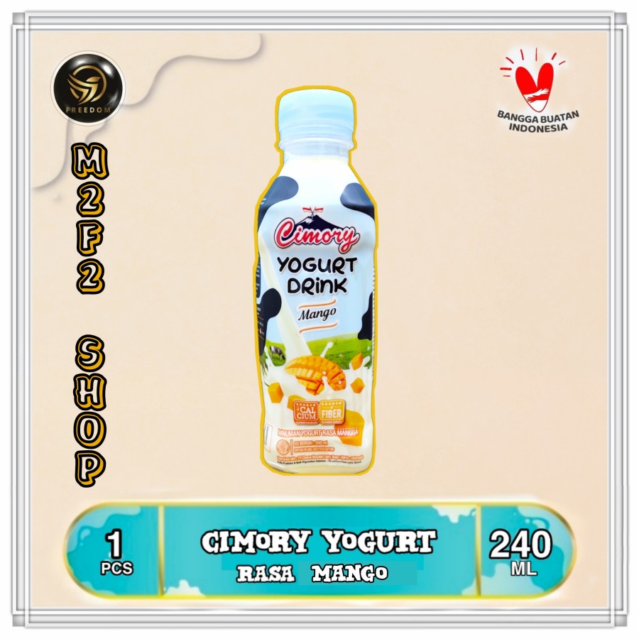 

Yogurt Cimory Drink Rasa Mangga | Mango Botol Pet - 240 ml (Kemasan Satuan)