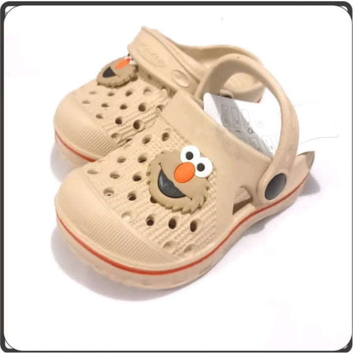 Sandal Anak Baim / Sandal Kodok / Sandal Anak Perempuan Tali Belakang Motif Elmo Usia 8 Bulan - 6 Tahun