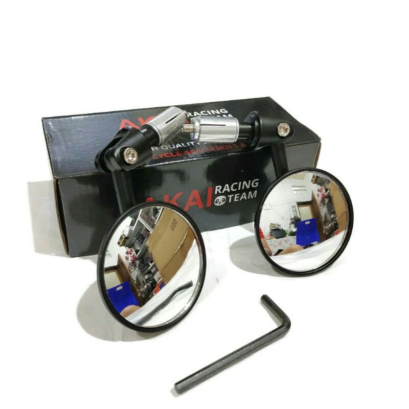 Spion Jalu Spion Bar End Bulat Akai Racing Kaca Cembung Universal Semua Motor-DVS CS_ONE